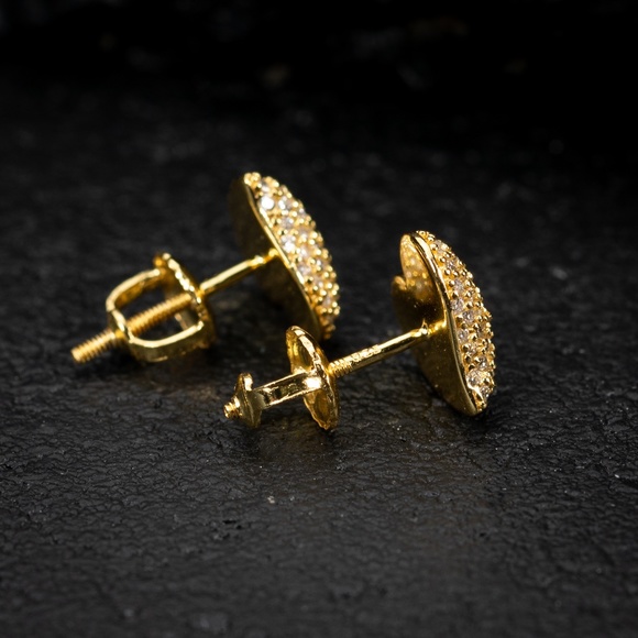 Cute Gold 925 Sterling Silver Womens Pretty Best Heart Fashion Stud Earrings - Picture 4 of 5